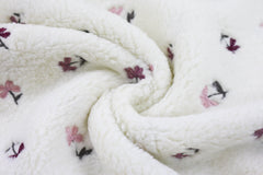 Teddy Stoff Jacquard Embroidered Flowers
