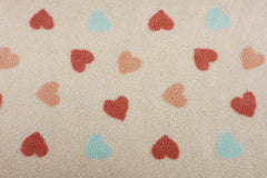 Teddy Stoff Jacquard Cute Hearts