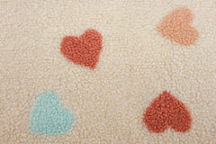 Teddy Stoff Jacquard Cute Hearts