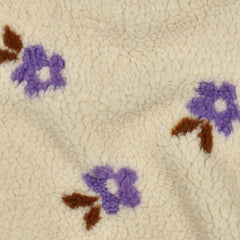 Teddystoff Jacquard Flowers Ecru by Poppy bei Der Buntspecht