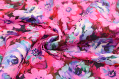 Viskose Satin Blumengarten