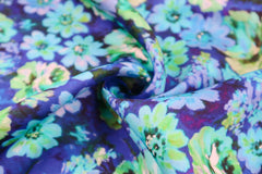 Viskose Satin Blumengarten