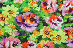 Viskose Satin Blumengarten