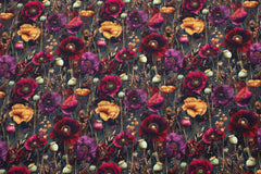 Viskosejersey Digital Dark Flowerfield