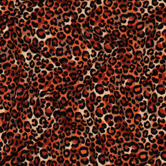 Viskosejersey im orangenen Leolook vom Buntspecht Shop