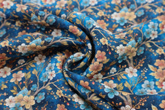 Viskose Twill Autumn Flowers