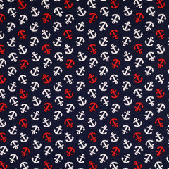 Baumwoll Popeline Maritim Anker