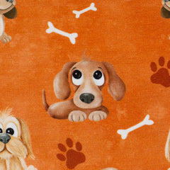 Baumwolljersey Dog Friends by Mrs. Mint Design orange bei Der Buntspecht