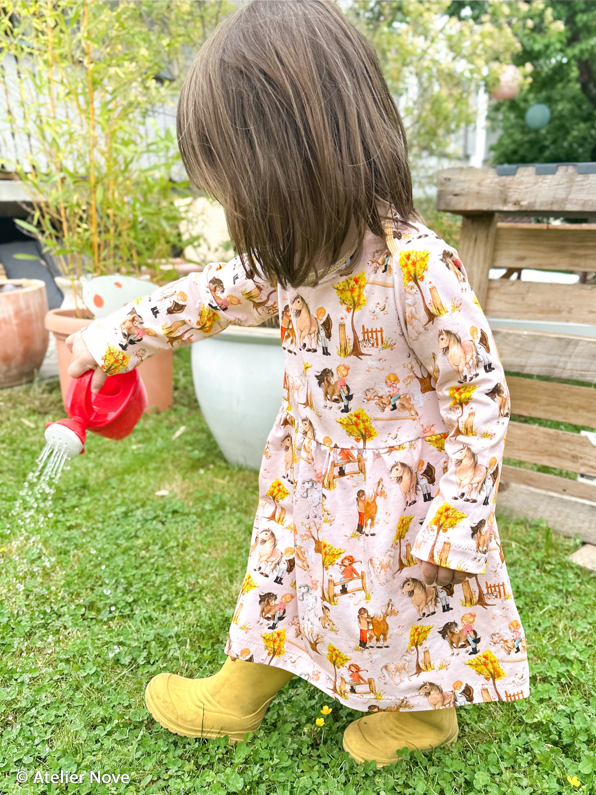 Baumwolljersey Lyon Kleid Pferdefreunde bei Der Buntspecht Shop