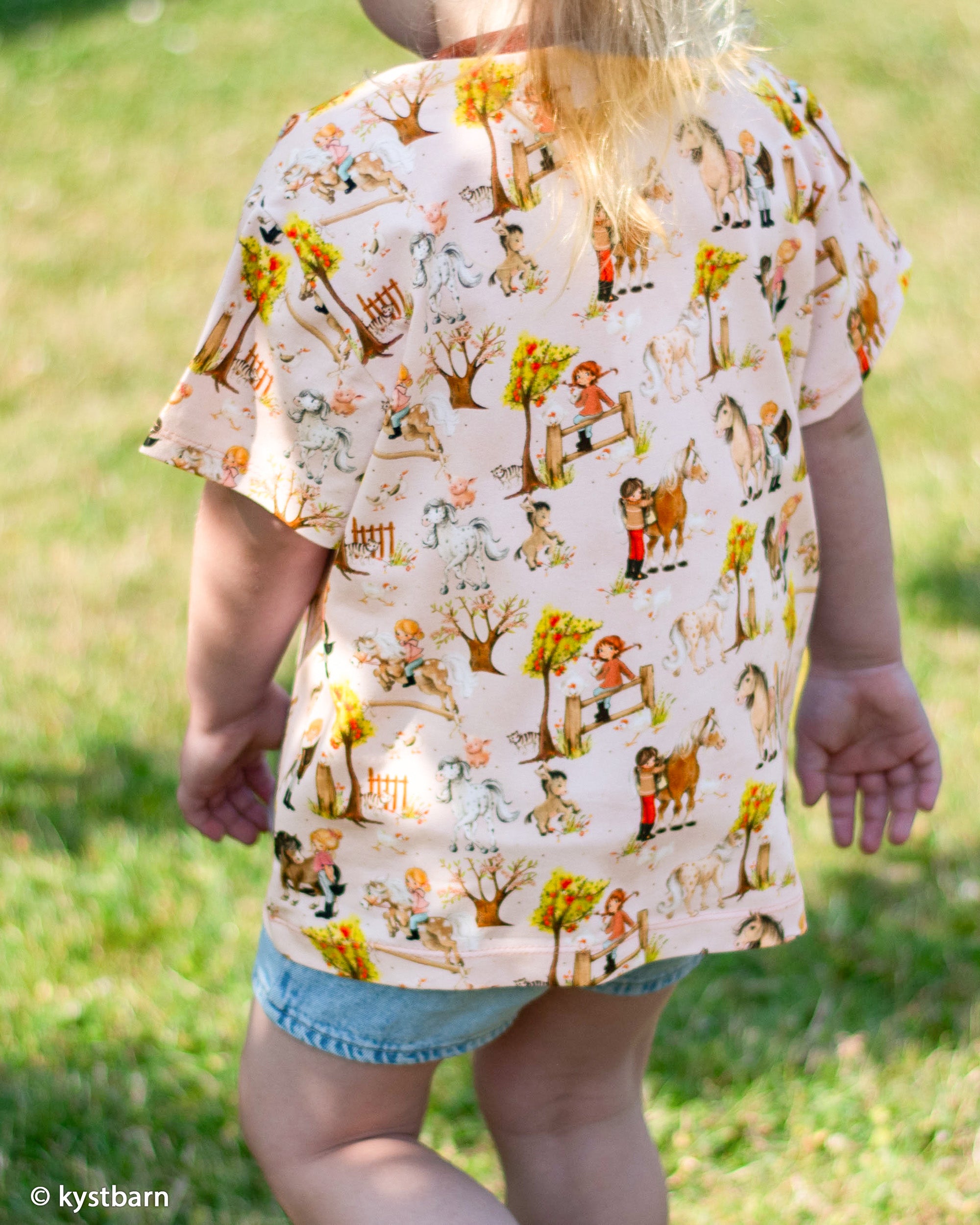 Baumwolljersey Lyon Nähbeispiel Pferdefreunde bei Der Buntspecht Shop