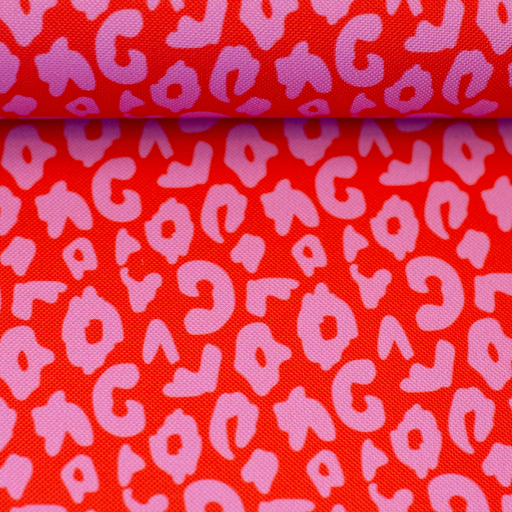Oxfordgewebe Colourful Collection Leo Design by Cherry Picking in rot bei der Buntspecht Shop