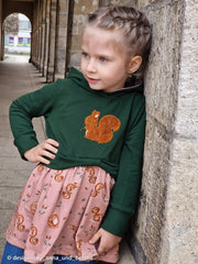 Baumwolljersey Life in the Forest by Christiane Zielinski - Eichhörnchen - 432 altrosa