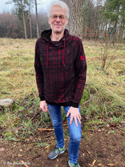 French Terry Wild Doodles by Thorsten Berger - 338 burgundy