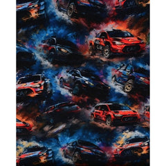 Baumwolljersey Digital Painted Cars