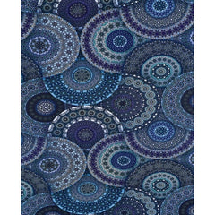 Bambus Jersey Mandala - blau