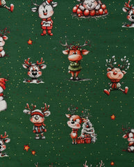 Baumwolljersey Reindeer & Snowman