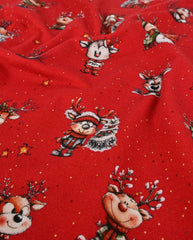 Baumwolljersey Reindeer & Snowman