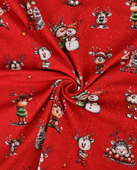 Baumwolljersey Reindeer & Snowman