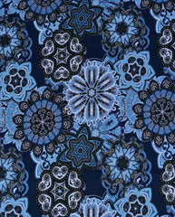 French Terry angeraut Floral Mandala