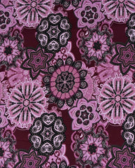 French Terry angeraut Floral Mandala