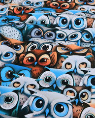 French Terry Digital angeraut Cute Owls