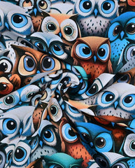 French Terry Digital angeraut Cute Owls