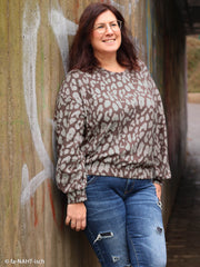 Baumwoll Jacquard Jersey Emily Animal Flecken