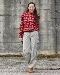 Viskosewebware Geoluxe Braid Stripe by ki-ba-doo - 338 burgundy