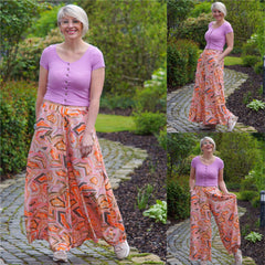 Viskosestoff Anneke Aquarell