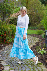 Baumwollstoff Tie Dye Stickerei