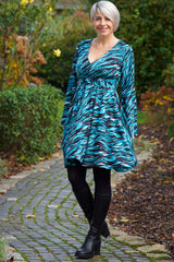 Viskose Twill Ruby Flames