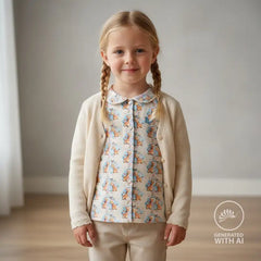 Baumwolljersey Digital Giraffen Liebe