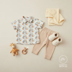 Baumwolljersey Digital Giraffen Liebe