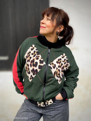 Panel French Terry Geoluxe Argyle by ki-ba-doo - Leo 563 dunkelgrün