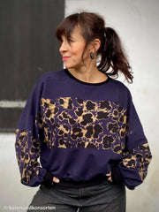 French Terry Geoluxe Leo Blockstreifen by ki-ba-doo - 596 nachtblau