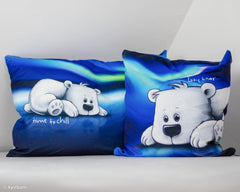 Kissen Panel Velvet On The Rocks - Lazy Bear by Thorsten Berger