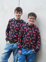 Sweatshirtstoff Holly Weihnachtsdackel