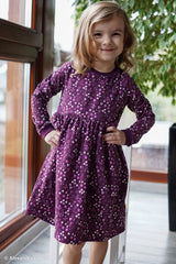 Baumwolljersey Winterbloom by Christiane Zielinski - 648 pflaume