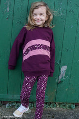 Baumwolljersey Winterbloom by Christiane Zielinski - 648 pflaume