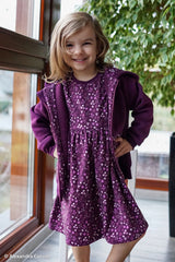 Baumwolljersey Winterbloom by Christiane Zielinski - 648 pflaume