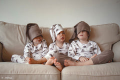 Baumwolljersey Life in the Forest by Christiane Zielinski - Waschbären - 010 natur