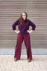 Viskosewebware Geoluxe Chain Twist by ki-ba-doo - 938 aubergine