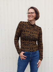 Viskosejersey Tigerelle by Cherry Picking - 299 schwarz