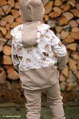 Baumwolljersey Life in the Forest by Christiane Zielinski - Wildschweine - 010 natur