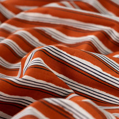 Baumwollstoff Enjoy Collection - weinrot/cognac