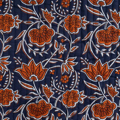 Doubleface Stepper Enjoy Flower Cognac - blau
