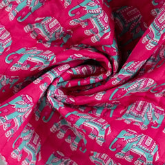 Doubleface Stepper Enjoy Elephant Stripe - fuchsia