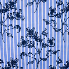 Baumwoll Stretch Stripes & Flowers