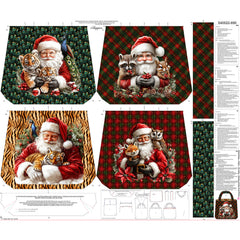 Canvas Taschenpanel Wendetasche by Stenzo - Santa Animals