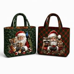 Canvas Taschenpanel Wendetasche by Stenzo - Santa Animals